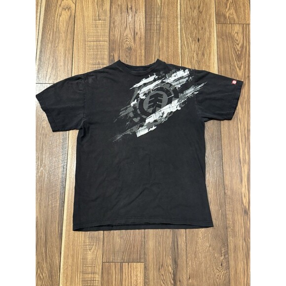 Vintage Element Mens T-Shirt XL Black Skateboard Cyber Y2K Bam Margera Skate 90s - Picture 1 of 5